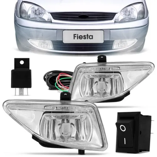 Kit Farol de Milha Fiesta 00 a 04 Auxiliar Neblina
