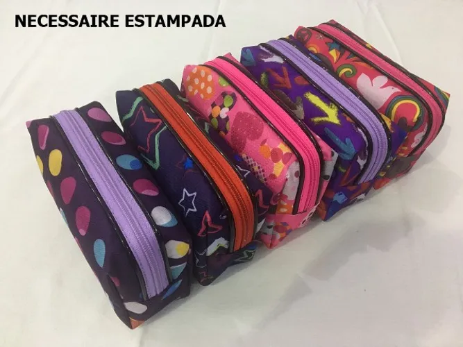 Necessaire Estampada Multiuso Caixa com 12 peças Confecções Michele®