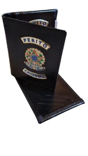 Carteira de couro para Perito Criminal