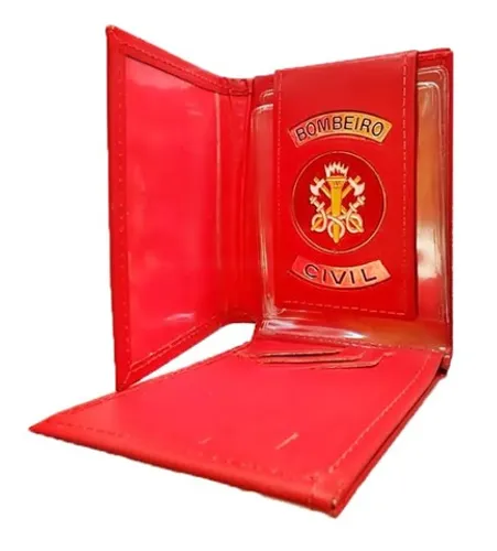 Carteira de couro para Bombeiro Civil