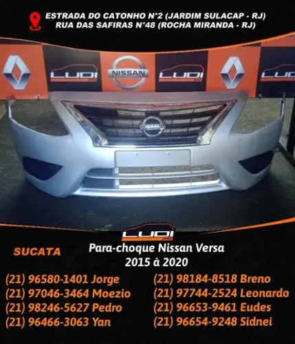 Para-choque Nissan Versa 2015 à 2020