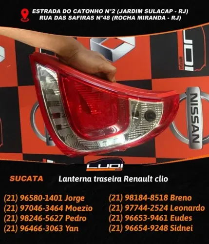 Lanterna traseira Renault Clio