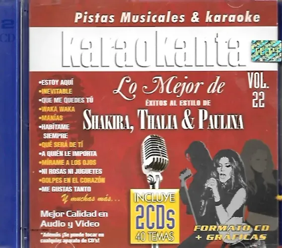 CD-karaoke: Lo mejor de éxitos de Shakira, Thalia & Paulina (importado)