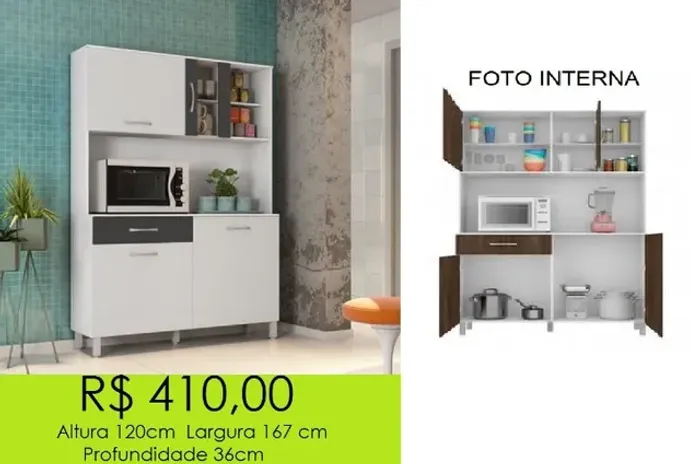 Armário de cozinha a pronta entrega 