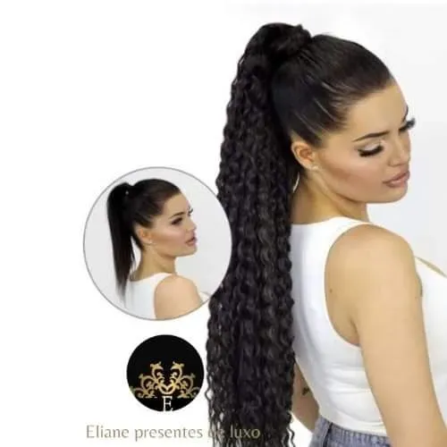 rabo de cavalo em cabelo bio humano primeira linha