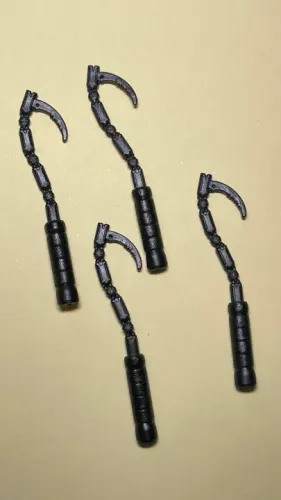 Marvel Legends / G.I.JOE classified - lote 4 acessórios altura 4 cm p/ bonecos ninja