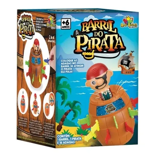 Brinquedo Barril Pula Pirata Fu3254
