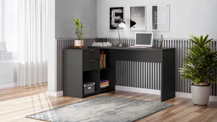 Oferta - Mesa de escritório em L - Mesa c/ gavetas
