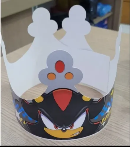 Coroa de Papel do Shadow da coleção burguer king de 2024 sonic (Nova)