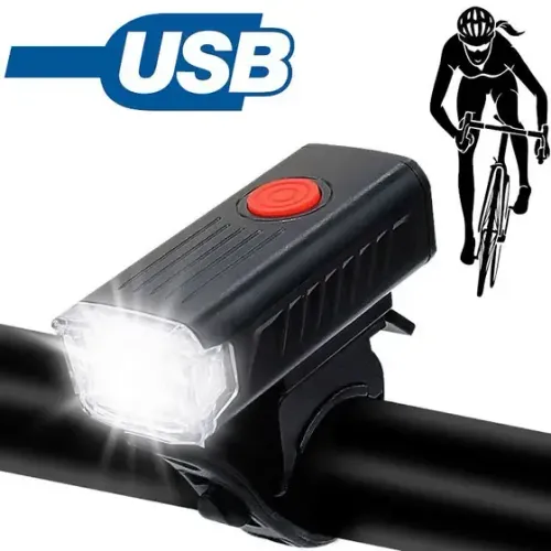Farol De Bike Lanterna Bicicleta Ciclismo Farolete Recarregável USB