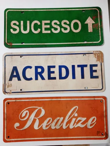 Placas Decorativas Motivacionais