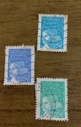 Selos Franceses Marianne Usados