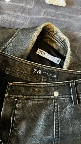Shorts saia de pu zara novo
