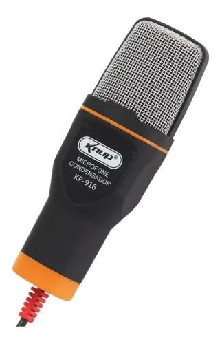 Microfone Knup KP-916 Condensador Omnidirecional cor preto/cinza