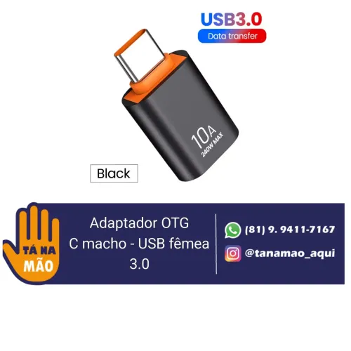 Adaptador OTG USB-C 3.0 10A
