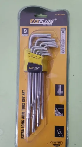 Jogo de Chaves Torx com Furos com 9 Peças Grandes Resistente z998