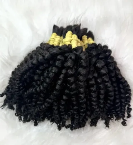 cabelo humano cacheado de 45cm 