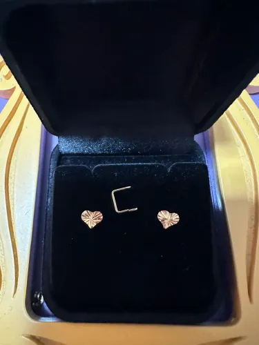 Brinco em formato de coração em ouro 18k!