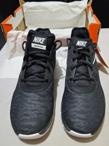 Tênis nike air max infuriate 3 low n42 novo preto e branco ler descrição