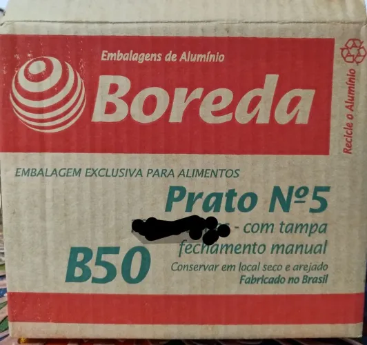 Prato alumínio com 90 unidades, retirar no local 