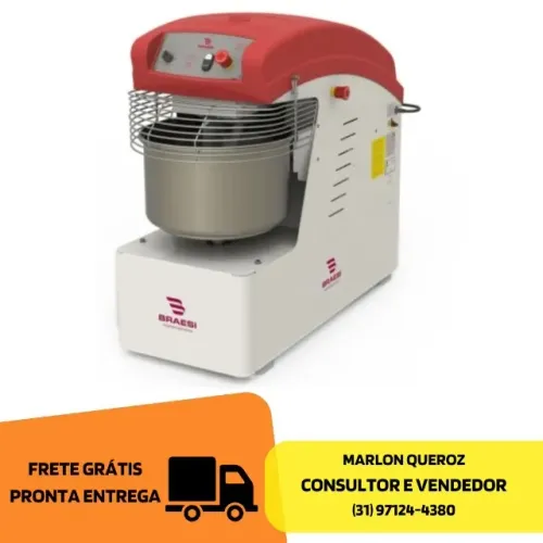 Amassadeira Espiral 25KG Braesi Monofásica Nova