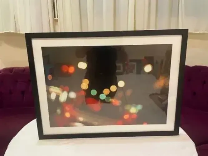 Quadro Gravura com Moldura de Madeira e Vidro 