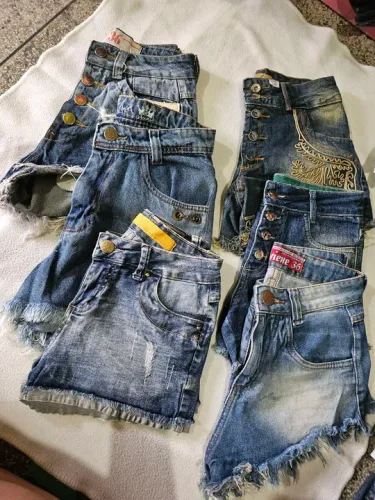 Lote 5 Shorts Jeans - Diversos Modelos semi novos - Tamanho 36