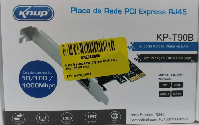 Placa de Rede PCI Express RJ45 Knup KP-T90B