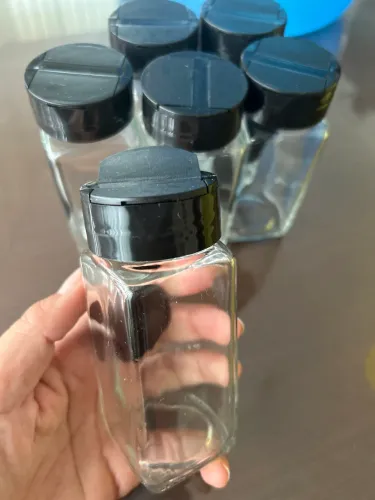 Potes de vidro de tempero kit com 12 unidades (3,75cada) 