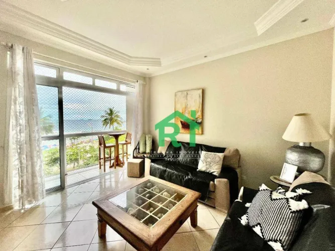 Apartamento Frente Mar com 3 dormitórios à venda, 125 m² por R$ 700.000 - Pitangueiras - G