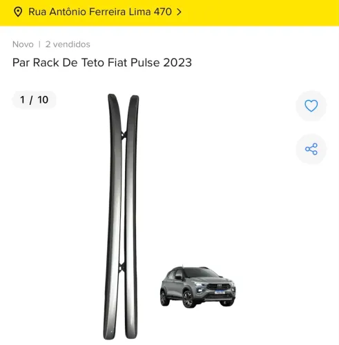 RACK TETO FIAT PULSE ORIGINAL 