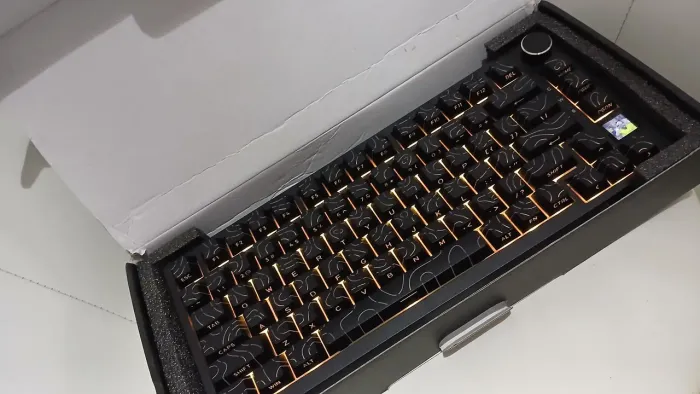 Teclado Ajazz AK820 Pro tela LCD 