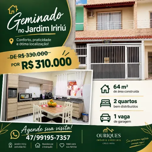 Sobrado Geminado no Jardim Iririu Rua Janauba