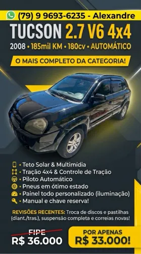 Hyundai Tucson 2.7 MPFI 24V 175cv Aut. 2008