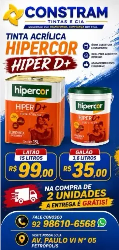 Tinta acrilica economica fosca interna - diversas cores