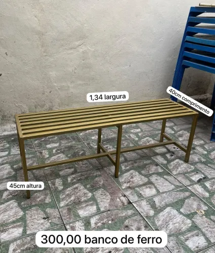 BANCO DE FERRO - 1,34 largura X 45cm altura 