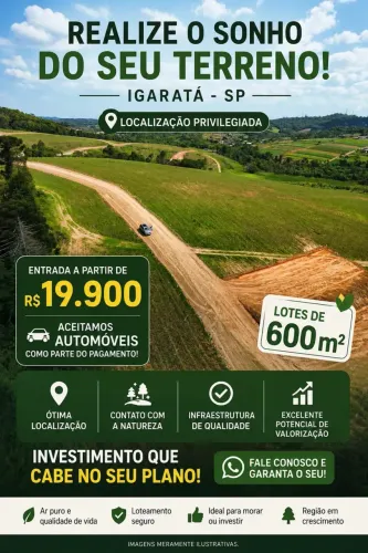 Lote de 600m² Área de Lazer e Segurança