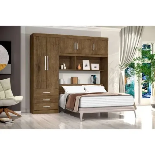 Roupeiro Cabeceira Casal Cancun 140 5P3G Jequitiba J A Moveis