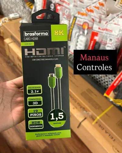 Cabo Hdmi 8K Ultra Rápido 1,5m Brasforma