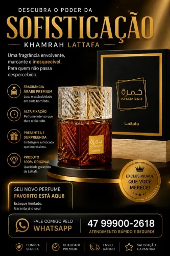 ? Khamrah Lattafa 100ml - Perfume Árabe Original | Alta Fixação