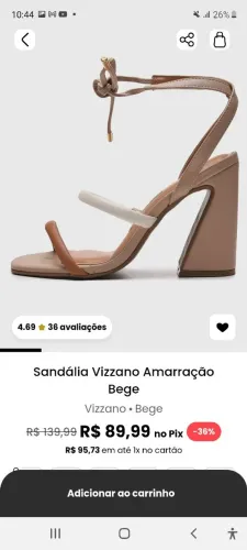 SANDALIA 37 SALTO VIZZANO