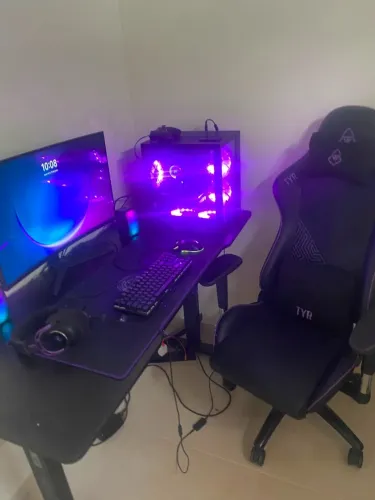 Setup Gamer Completo - Tema Purple & Black (Perfeito Estado)