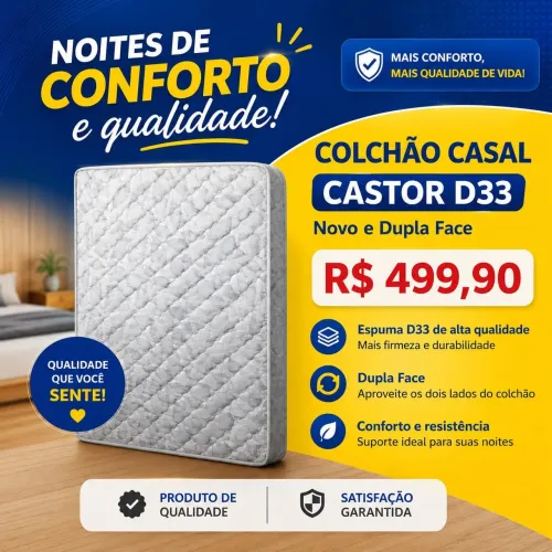 Colchão Castor Dupla Face Casal