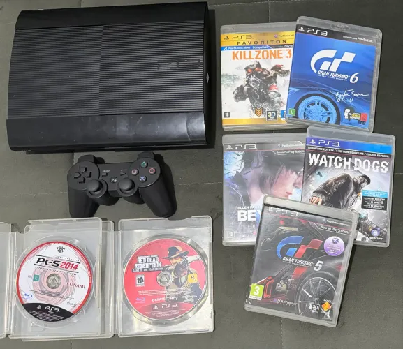 Ps3 com 7 jogos
