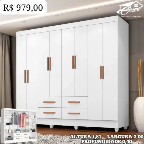 GUARDA ROUPA CASAL R$ 979,00