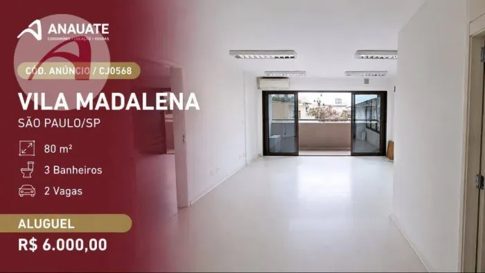 Conjunto, 81 m² - venda por R$ 1.300.000,00 ou aluguel por R$ 10.042,50/mês - Vila Madalen