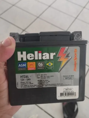 Bateria Moto Heliar 5Ah 12v