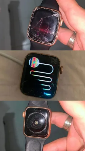 Apple Watch 4 40mm com tela quebrada