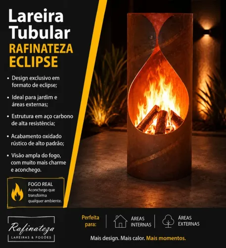 LAREIRA TUBULAR RAFINATEZA ECLIPSE