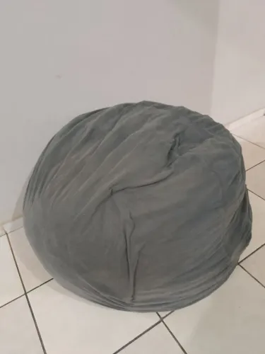 Puff Bean bag cinza grande 